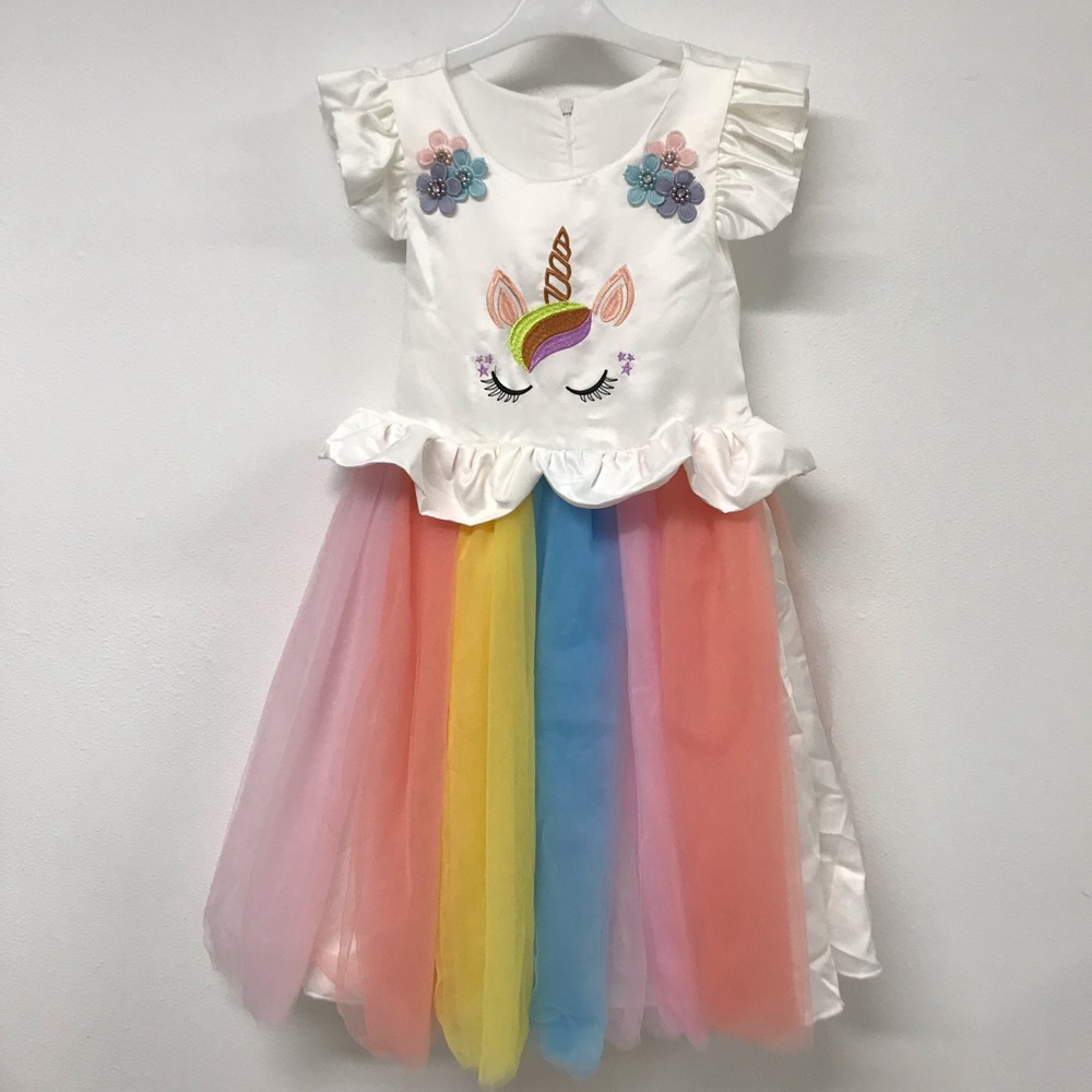 Little Girl Toddler Tulle Easter Birthday Party Graduation Flower Girl Dress